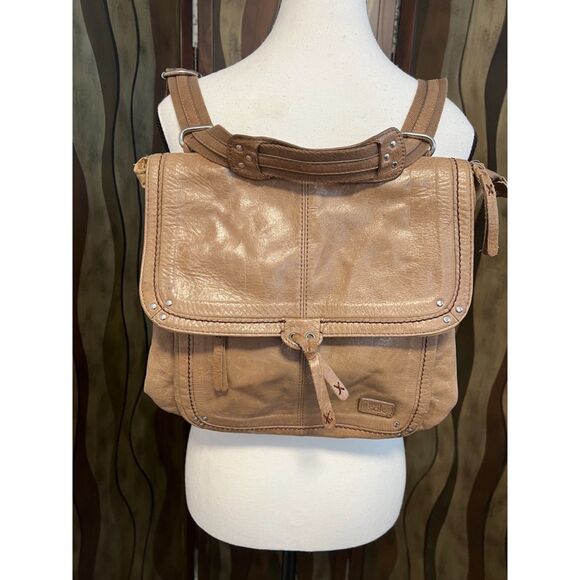 The Sak Ventura Convertible Tan Leather Backpack - Picture 3 of 10